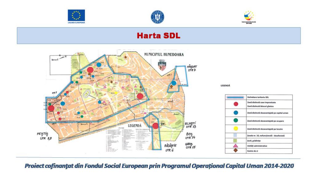 imagine harta Strategiei de Dezvoltare Locală în cadrul GAL Urban Corvinia Hunedoara